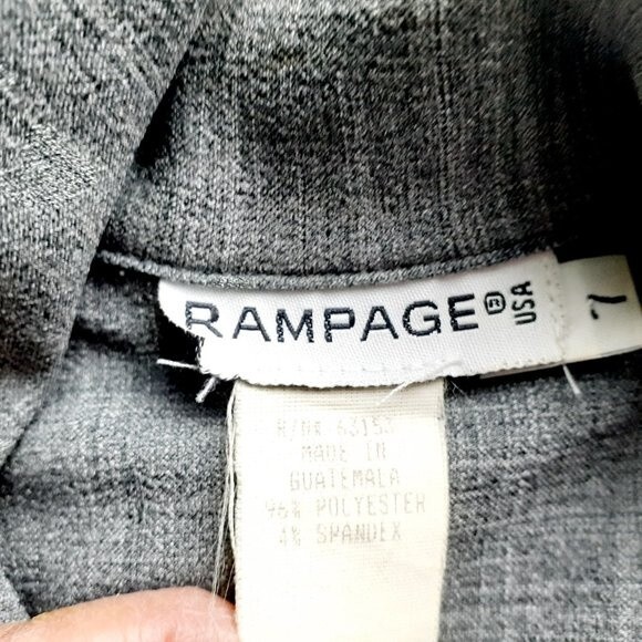 Rampage Gray  Lightly Padded Fitted Shoulder Women's Workwear Blazer Size 7 - Picture 10 of 13